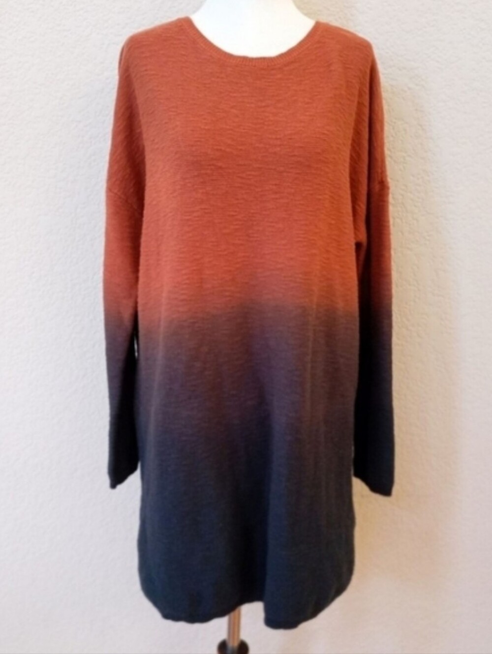 J. Jill dip dye ombre organic cotton oversized sweater tunic